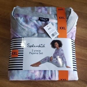 Splendid Lavender Tie-Dye 2-Piece Pajama Set